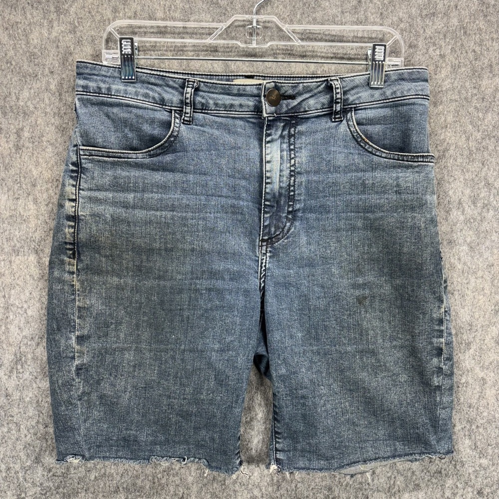 Ripton Cut Off Jean Shorts Women's 32x8 Blue Skeleton Bike Cycle Blue